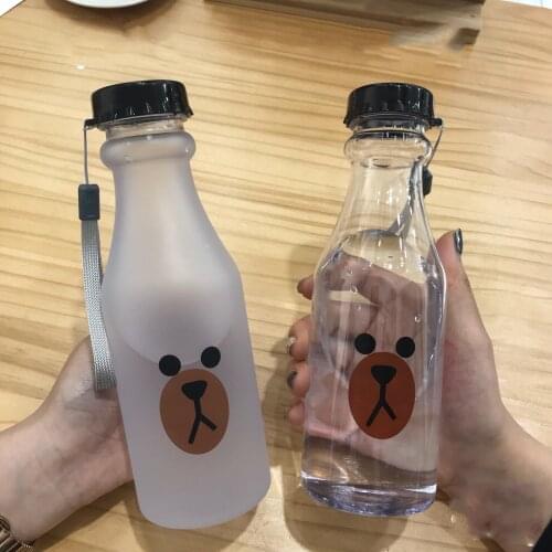 500ml Bear Water Bottle BPA Water Bottles Portable Leak-proof Kettles Gym Sport Plastic Bottle Cup Free Shipping