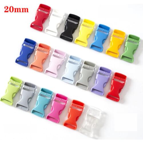 10pc 3/4'' 20mm Plastic Side Release Buckle For Bracelet Backpack Bags Shoes Dog Collar Strap Webbing Outdoor Camp DIY Accessory