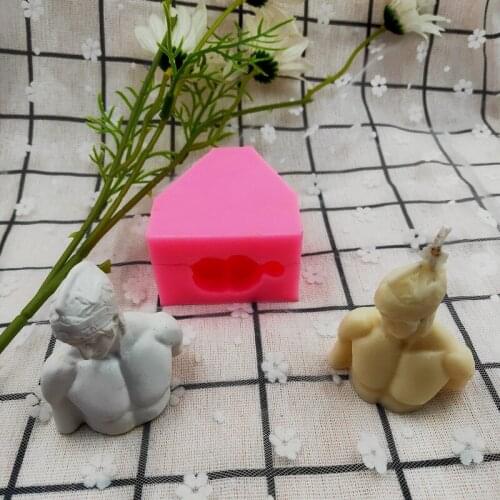 Mas Sculpture Resin Clay Silicone Candle Mold Handmade Home Decor