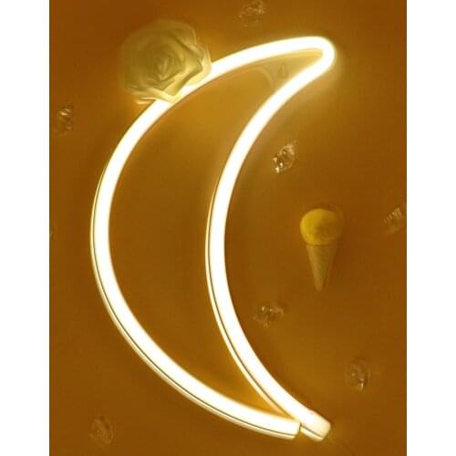 4PCS/LOT Cactus Flamngo Moon LED Wall LED Neon Light Sign For Room Wedding Decoration Wall Decor