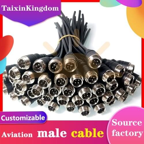 Vehicle monitoring aircraft head interface host / camera / display general 4P wire single male head wholesale