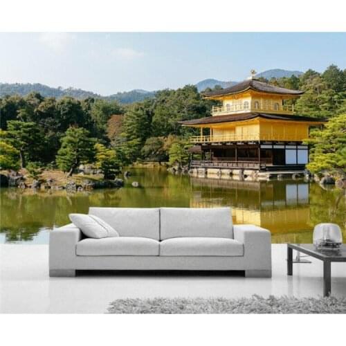 Japan Kyoto Golden Pavilion Temple scenery 3D Wallpaper for Walls 3d Wall Paper Painting Mural Wallpapers Home Improvement