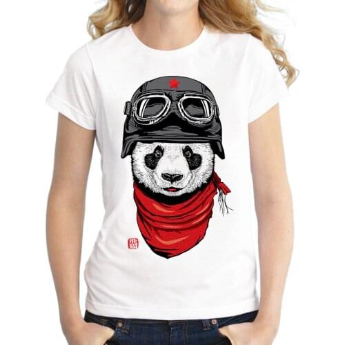 2019 Women Summer Novelty Animal Design T shirt Fashion Cute Panda Printed Tops Hot Sales Tee Shirts