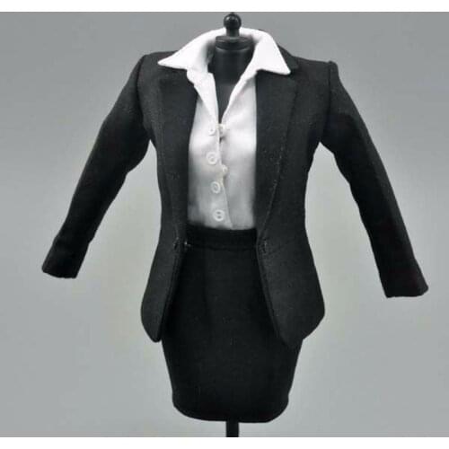 1/6 Womens Suits Hip Skirts Business Wear Secretary Clothes Clothing Accessories Fit for 12 Inches Female Body
