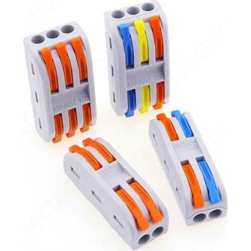 10-100PCS Wire Connectors PCT-222 Terminal Block Conductor SPL-2/3 Push-In Mini Terminal Block Cable Splitter Led Light conector