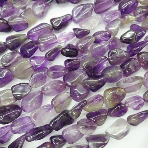2 Strands 10x7mm Natural Purple Amethyst Free Shape Loose Beads DIY Fashion Jeawelry Making Accessories Unisex Gift 15.5"