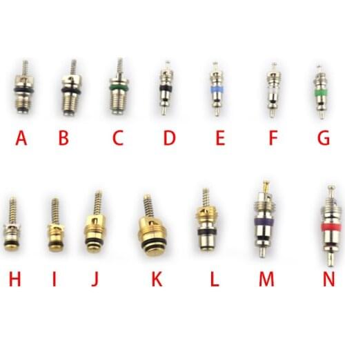 50pcs/set,Standard Valve Core,Passenger Car Tubeless Snap-In Tire Valve,Pure coppe Valve Core,TUV Quality Standard,R134A