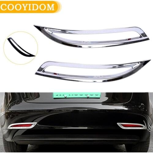 ABS Black Left Right Car Rear Bumper Fog Lamp Light Molding Cover Kit Trim For Tesla Model 3 2018 2019 2020 2021 Accessories