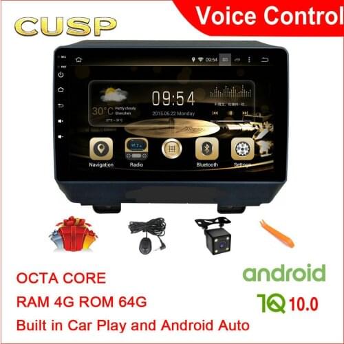 Android 10.0 Car dvd player 9 inch for Jeep Wrangler 2018 2019 2020 2021 1 Din Car Radio gps car stereo Multimedia CarPlay Voice