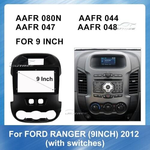 Car Auido Radio 2Din Fascia Frame Adapter For Ford Ranger 2012 with switches Big Screen Dashboard Fitting Panel Frame Kit