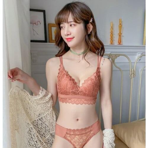 Brassiere Light Thin Seamless Lingerie Push Up Bra Femme Lace Triangle Breast Cover Refreshing Tops Womens Underwear & Nightwear