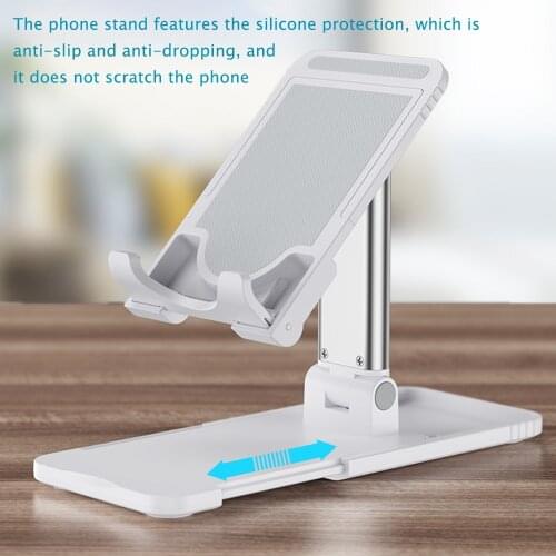 Mobile Phone Holder Stand Foldable Adjustable Metal Desktop Tablet Holder For Phones Tablets Cellphone Grip Holder Stand