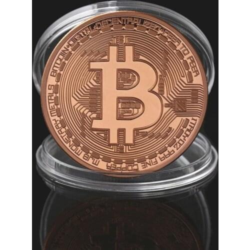 Cheap Bitcoin Coin Bit Cryptocurrency BTC Coin Ripple Metal Physical Coin With Plastic Shell