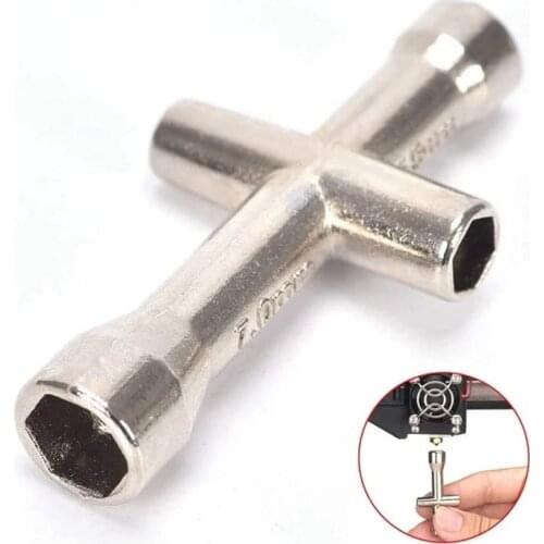 E3D V6 Nozzle Mini Spanner M2 M2.5 M3 M4 Screw Nut Hexagonal Cross Wrench Sleeve socket Maintenance Model Car Wheel Tool