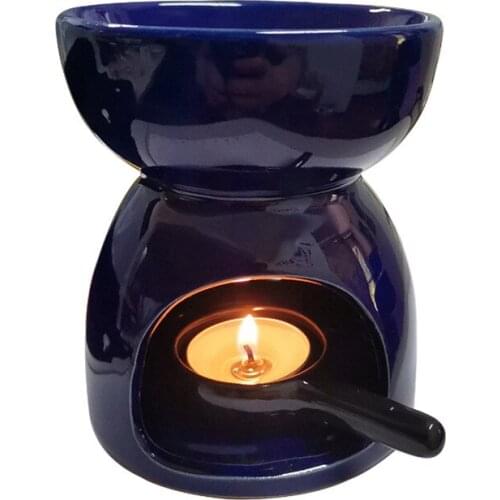 1PC Ceramic Candle Holder with Handle Vintage Dinner Table Decoration Candlestick Stand for Wedding Party Home Living Room Decor