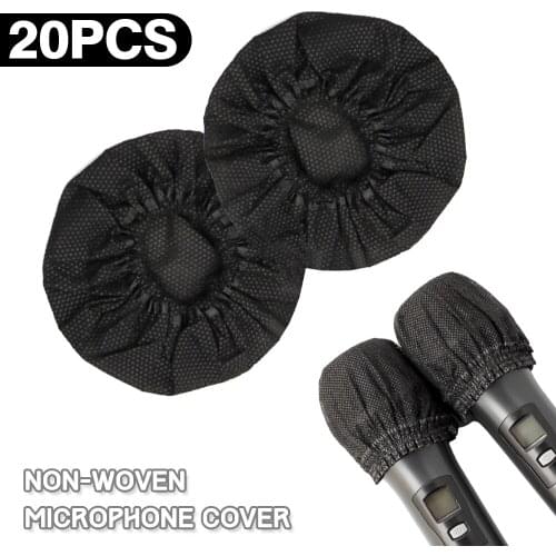 New 20pcs Disposable Non-woven Microphone Cover Removal Windscreen Mic Protect Cap Pad Microphone Accessories