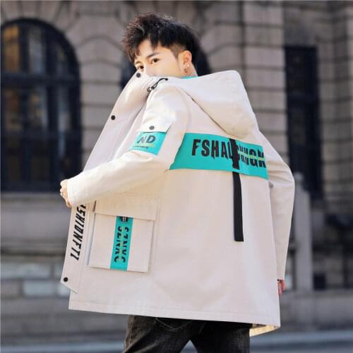 2021 Men Hooded Jacket Spring Autumn Mens Casual Streetwear Coats Slim Windbreaker High Quality Jacket Man Fashion Clothing 3XL