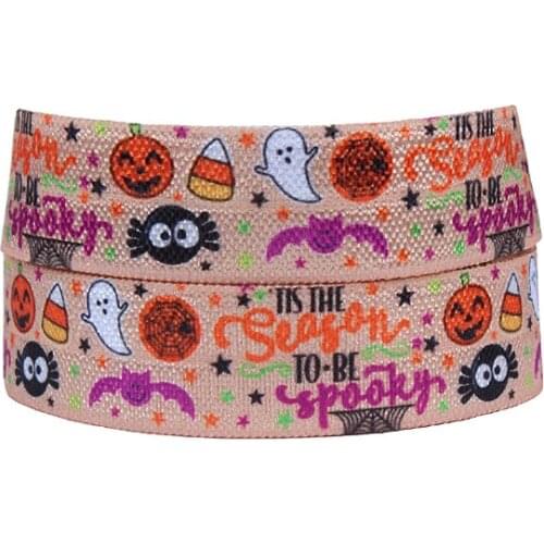 FLRA FOEFlora Ribbons Halloween celebrating fold over elastic