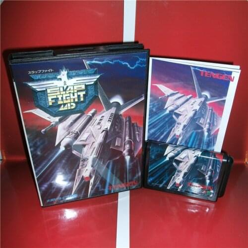 MD games card - Slap Fight Japan Cover with Box and Manual for MD MegaDrive Genesis Video Game Console 16 bit MD card