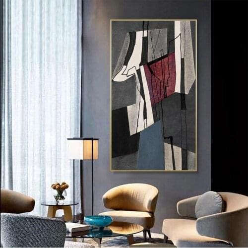 Minimalist Abstract Colorful Geometry Canvas Painting Wall Art Nordic Posters and Prints Wall Pictures for Living Room Decor