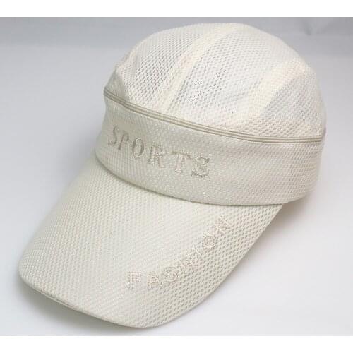 Mens Texts Sports Mesh Visor Cap Multi Function Summer Baseball Cap Sun Protection Hiking Fishing Grey Beige Black Navy Blue