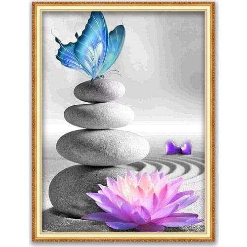 Region Zen DIY Cross Stitch Embroidery 11CT Kits Craft Needlework Set Printed Canvas Cotton Thread Decoration Wholesale On Sale