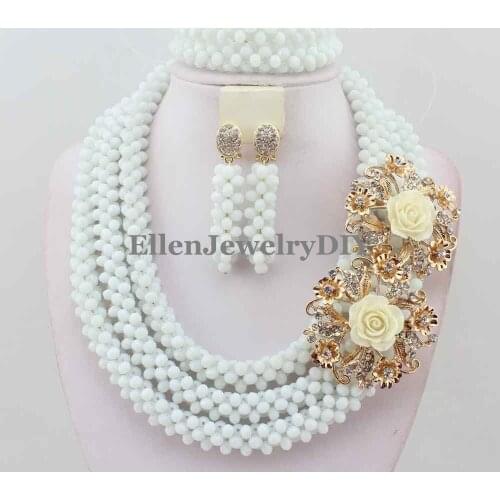 Charming Nigerian Wedding Beads Bridal Jewelry Set Purple Crystal African Beads Jewelry Set Free Shipping W10585