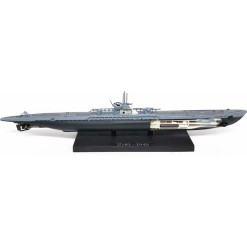 Diecast 1:350 Scale German U-boat Submarine U181 WWII Warship Alloy Ship Model AT02 Gifts Adult Collection Toys Boys