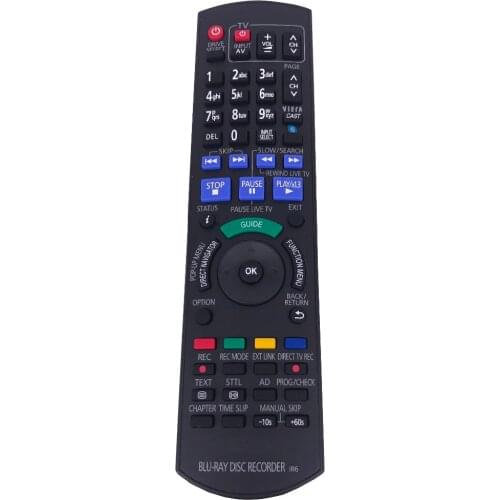 Remote Control For Panasonic DMR-BW750GL, DMR-BW850GL DMR-XW440, DMR-XW440GL, DMR-XW440GLK, Blu-ray Disc Recorder