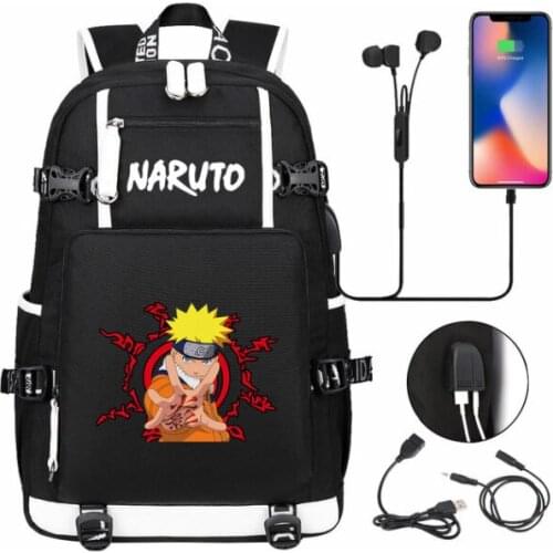 New Anime Backpack Kakashi Sasuke Itachi Boy Girl Bookbag Teenagers Student Schoolbags Women Men Travel Shoulder Bags