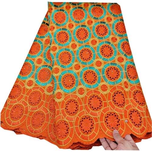 SJ Lace 2021 Voile Lace In Switzerland High Quality African Cotton Lace Fabric With Stone For Nigerian Every Dress Party h3-68