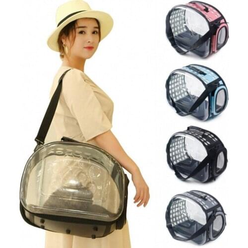 2021 New Pet Cat Dog Carrier Bag Space Capsule Breathable Small Animal Transport Cage Outdoor Backpack Travel Carrying Handbag