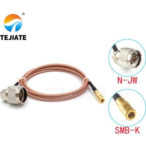 1PCS TEJIATE Adapter Cable N To SMB Type NJW Convert SMBK 8-90CM 1M 1.5M 2M Length Connector RG316 Wire