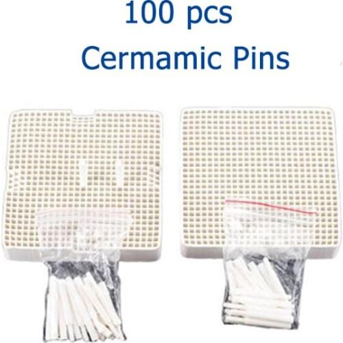 100 pcs Zirconia Ceramic Pin for Dental Lab Honeycomb Firing Tray Dental Supplies Porcelain Furnace Accessories