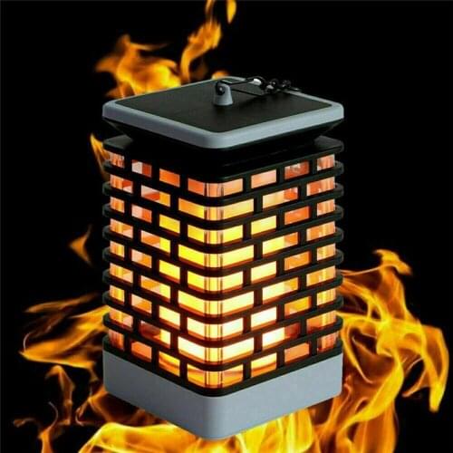 2PCS LED Solar Flame Light Lamp Flickering Waterproof Garden Decoration Landscape Lawn Lamp Path Lighting Outdoor Spotlight