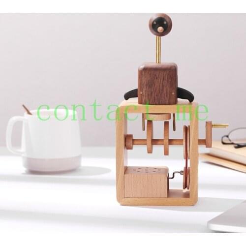 Automata wooden creative fun music box gift, cute couple bird music box, Spirited Away, Castle in the Sky music box
