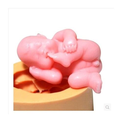 Free shipping Is eating toes child Modelling fondant silicon mold chocolate cake decoration silicone mold silicone mold