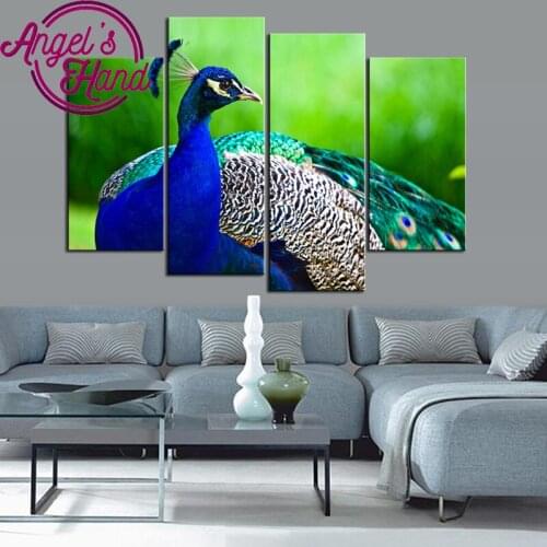 Flowers forest trees house,4pcs/set,Needlework Diy Diamond Embroidery Diamond Painting Cross Stitch Full Square Diamond Mosaic