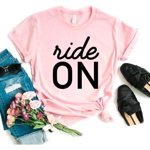 Ride On spinning Print Women tshirt Cotton Casual Funny t shirt For Yong Lady Girl Top Tee 6 Colors Drop Ship NA-445