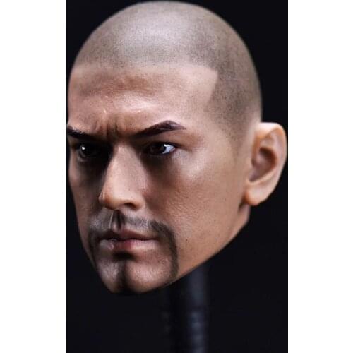 1/6 Scale Baldheaded Takeshi Kaneshiro Head Sculpt Ancient with Beard for 12in Action Figure Phicen Tbleague Toys