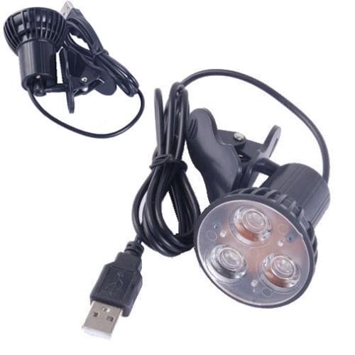 Flexible Super Bright 3 LED Clip On Spot USB Light Lamp For Laptop PC Notebook
