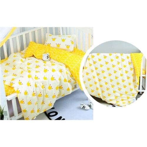 Good Quality Lovely Crown Baby Bedding Set Pure Cotton Cot Kit For Newborns Children Crib Bed,Duvet/Sheet/Pillow, with filling