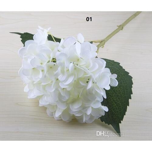 Artificial Hydrangea Flower Head 47cm Fake Silk Single Hydrangeas for Wedding Centerpieces Home Party Decorative Flowers wedding