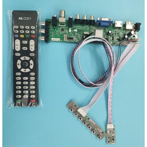 Kit For LP125WH2-SLT1/LP125WH2-TLB2 WLED DVB-T remote VGA LED HDMI controller board digital TV LVDS USB AV Signal 40pin 1366X768