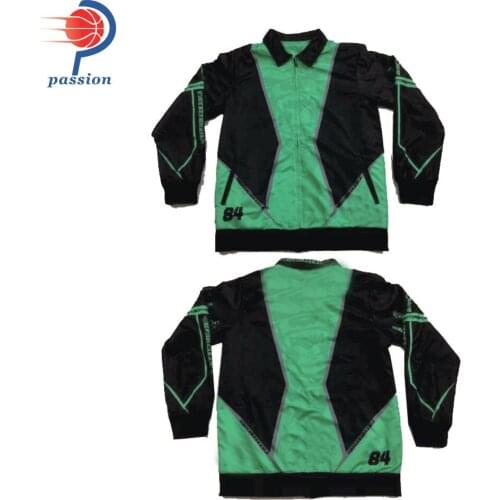 MOQ 5pairs $38 Black Green/ Orange Green Crew Racing Jackets For Car Racing Teams