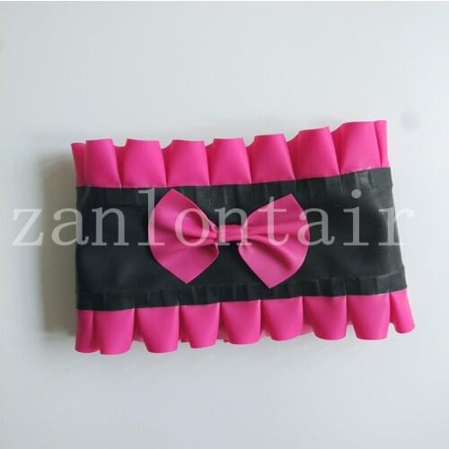 New sexy exotic lingerie princess girl women handmade latex collar with lace chiffons customize size cekc zentai fetish costumes