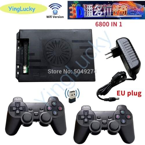 NEW 3D Pandora Box Saga EX WIFI Kit 6800 Video Games PCB Board With USB Wireless Controller Power Switch Cable HD HDMI Output