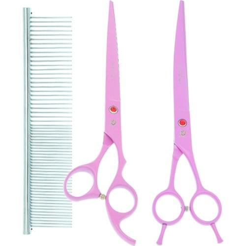 Purple Dragon 8 inch Dog Cutting Scissors for Groomer Japan 440c Thinning Shears Pet Beauty Grooming Scissors Cat Trimmer B0056B