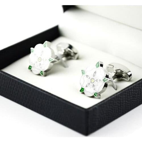 Luxury PU Leather Interior Cufflink Plastic Case Box for Cufflinks Tie Clip