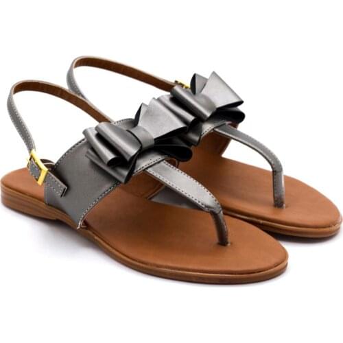 Gray Color With Ribbon for ladies Sandals, Beach Shoes, New Fashion Women 'S Casual Slippers